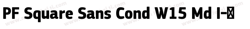 PF Square Sans Cond W15 Md I字体转换